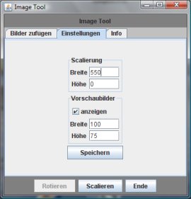ImageTool Einstellungen